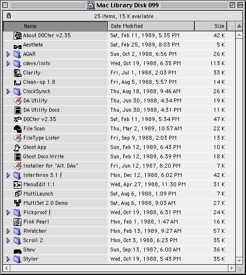 Mac Library Disk 99